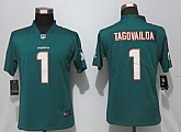 Women Nike Miami Dolphins 1 Tagovailoa Green Alternate Vapor Limited Jersey,baseball caps,new era cap wholesale,wholesale hats
